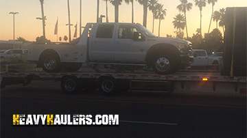 Transporting a ford f-550 super duty truck