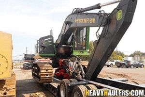 Hydraulic excavator shipping