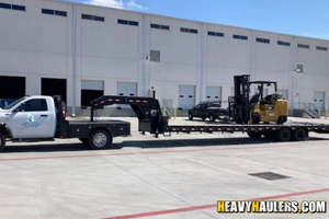 Shipping a construction forklift.