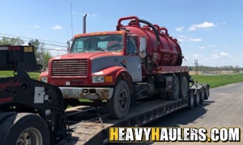 Gas truck being towed