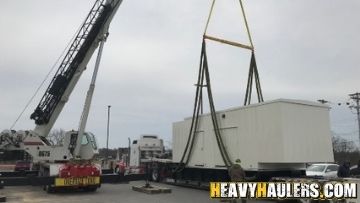 Crane lifting heavy load