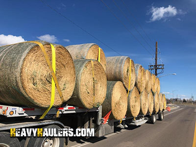 Transporting hay bales