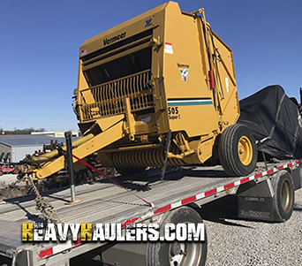 Hay Baler Being Transported