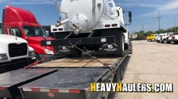Shipping a Ford tanker on a hotshot trailer.