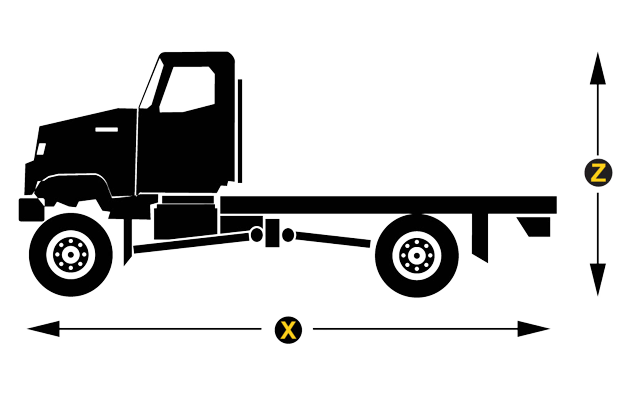 Example of equipment dimensions