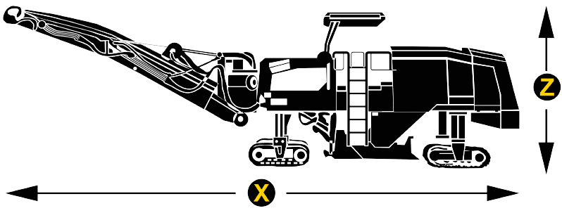 Example of equipment dimensions