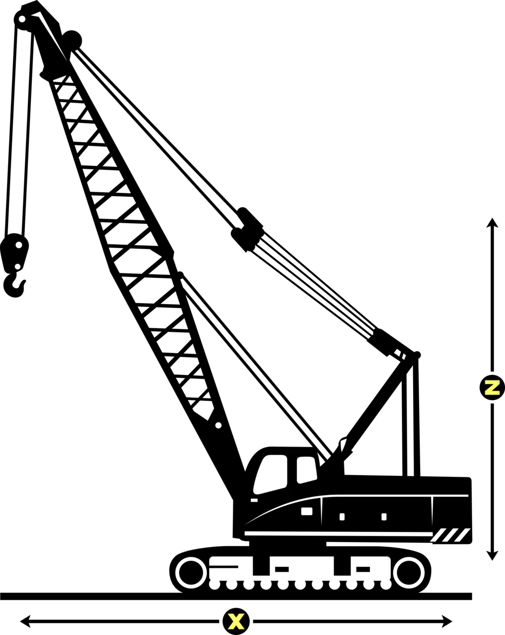 Example of equipment dimensions