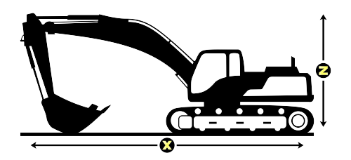 Example of equipment dimensions