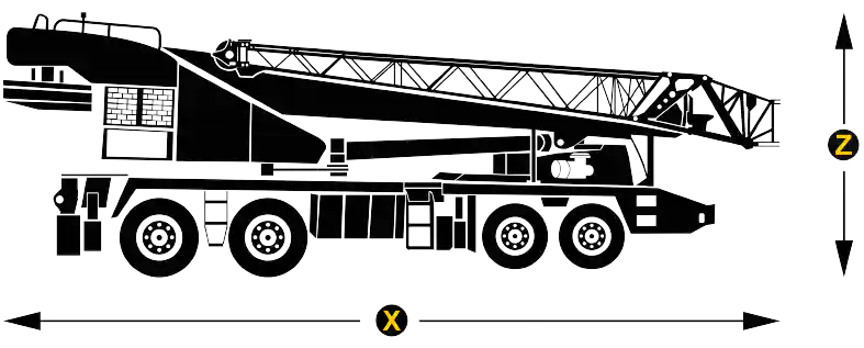 Example of equipment dimensions