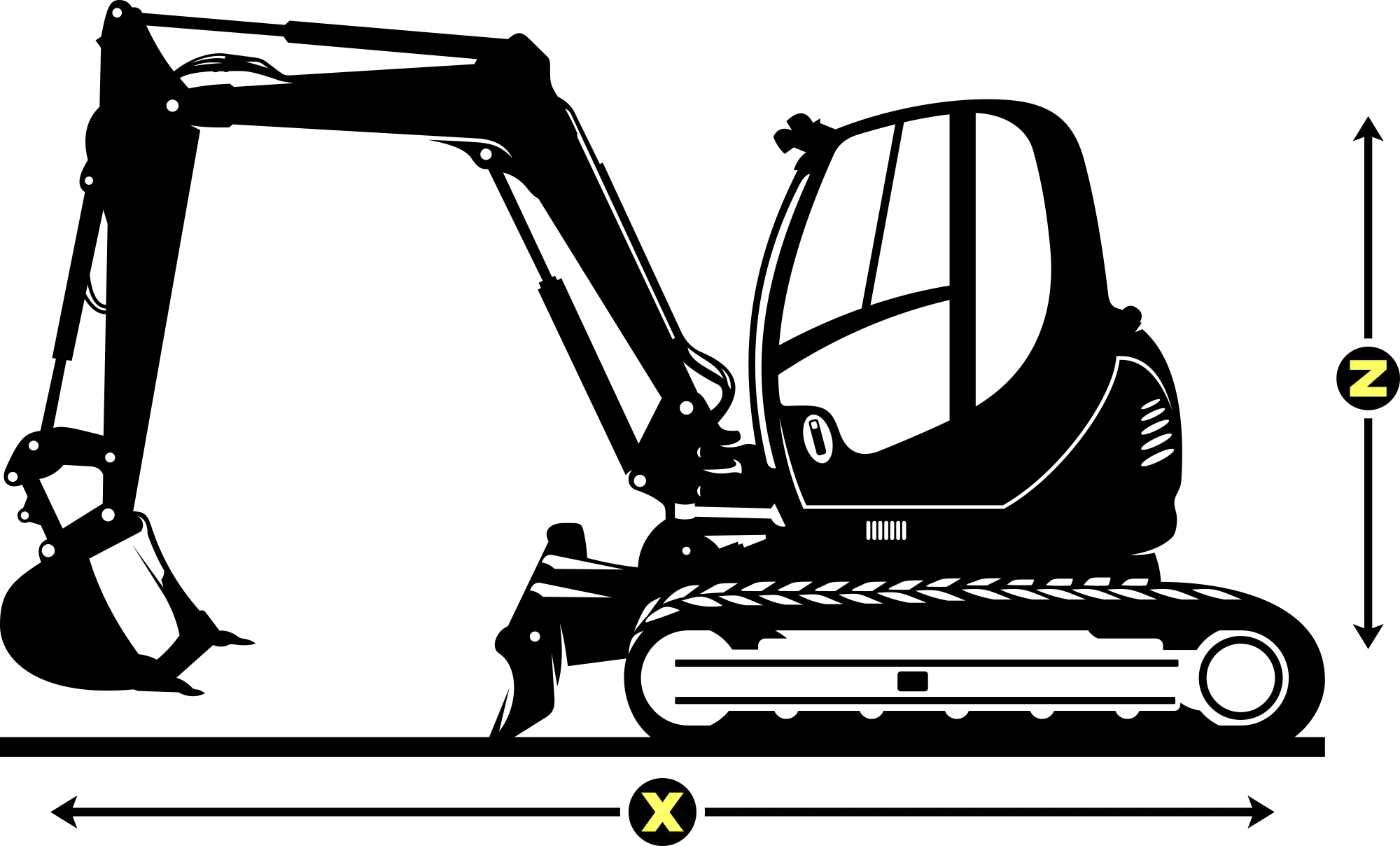 Example of equipment dimensions