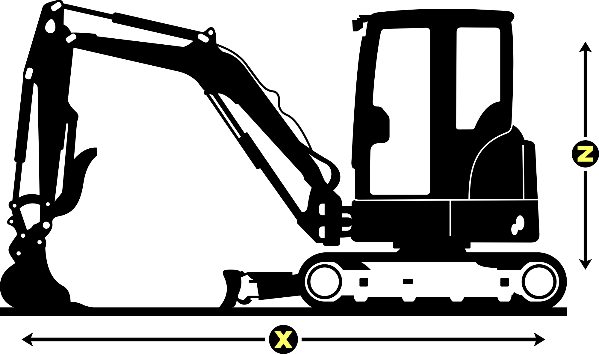 Example of equipment dimensions