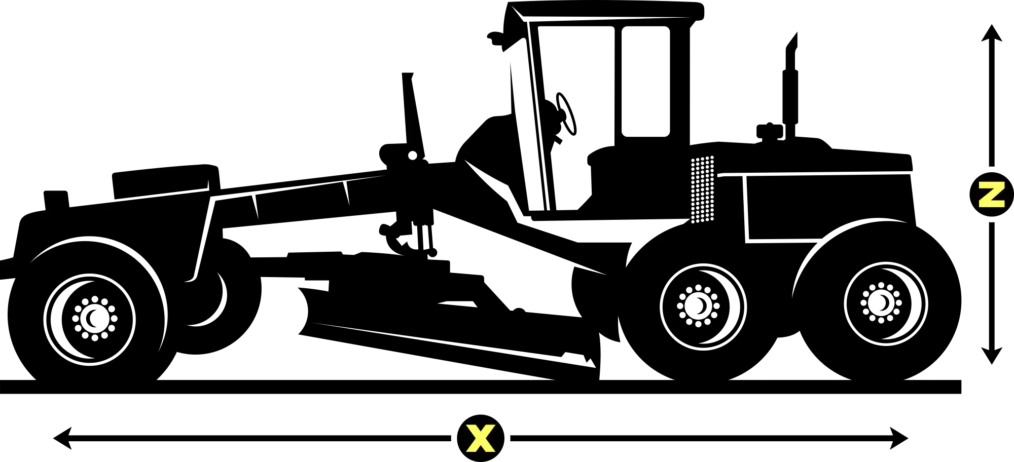 Example of equipment dimensions