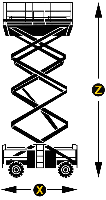 Example of equipment dimensions