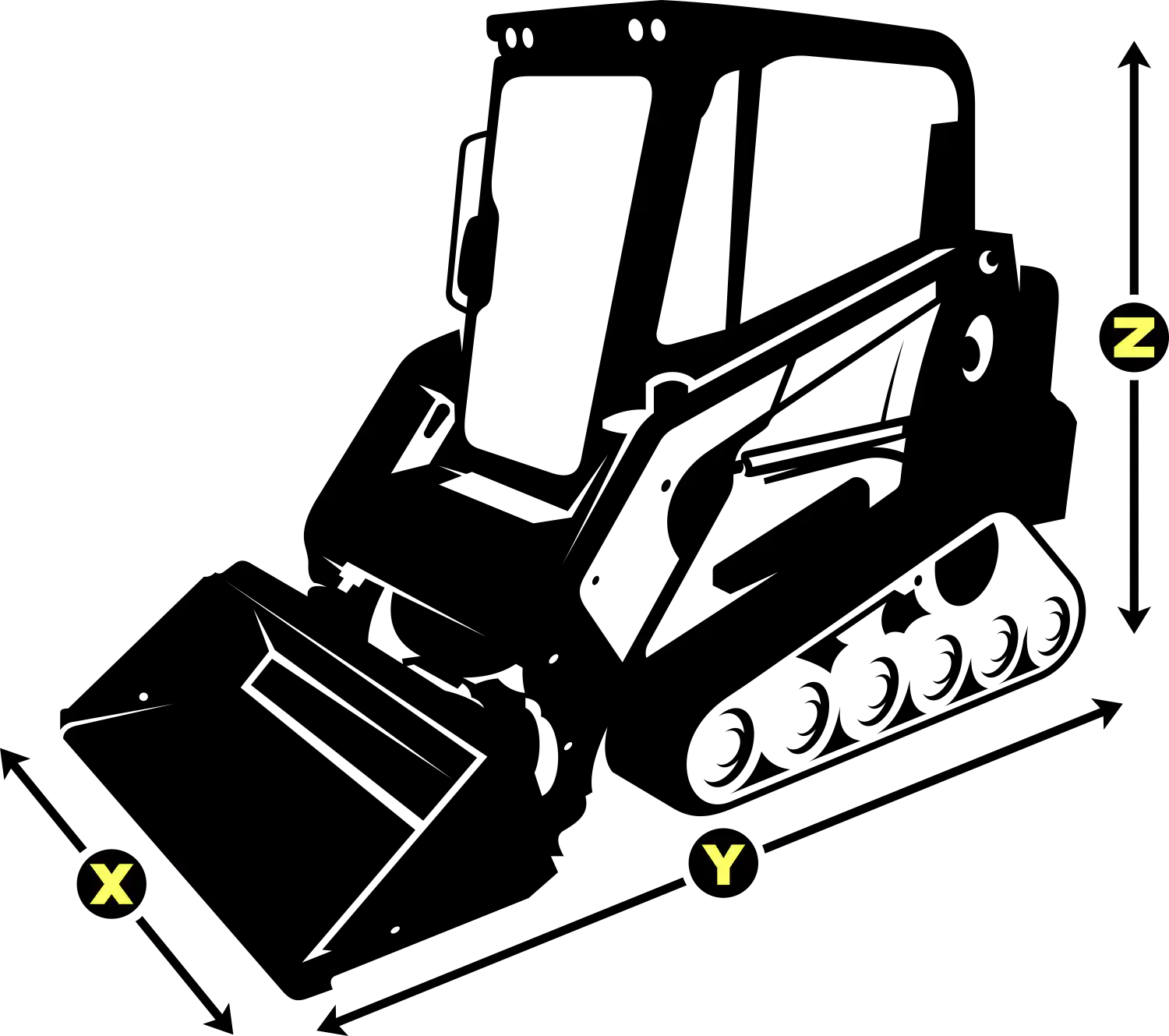 Example of equipment dimensions