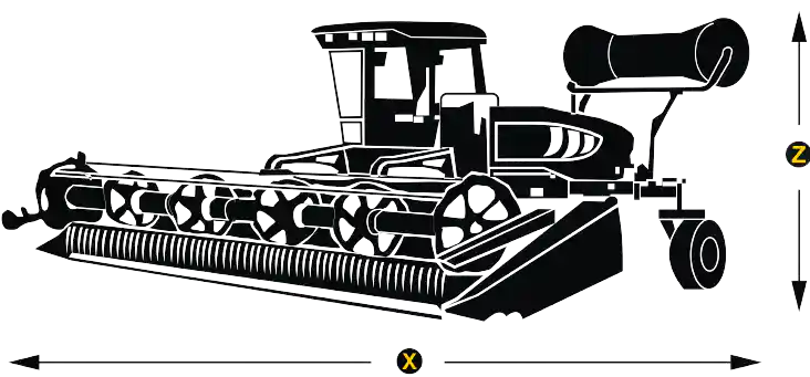 Example of equipment dimensions