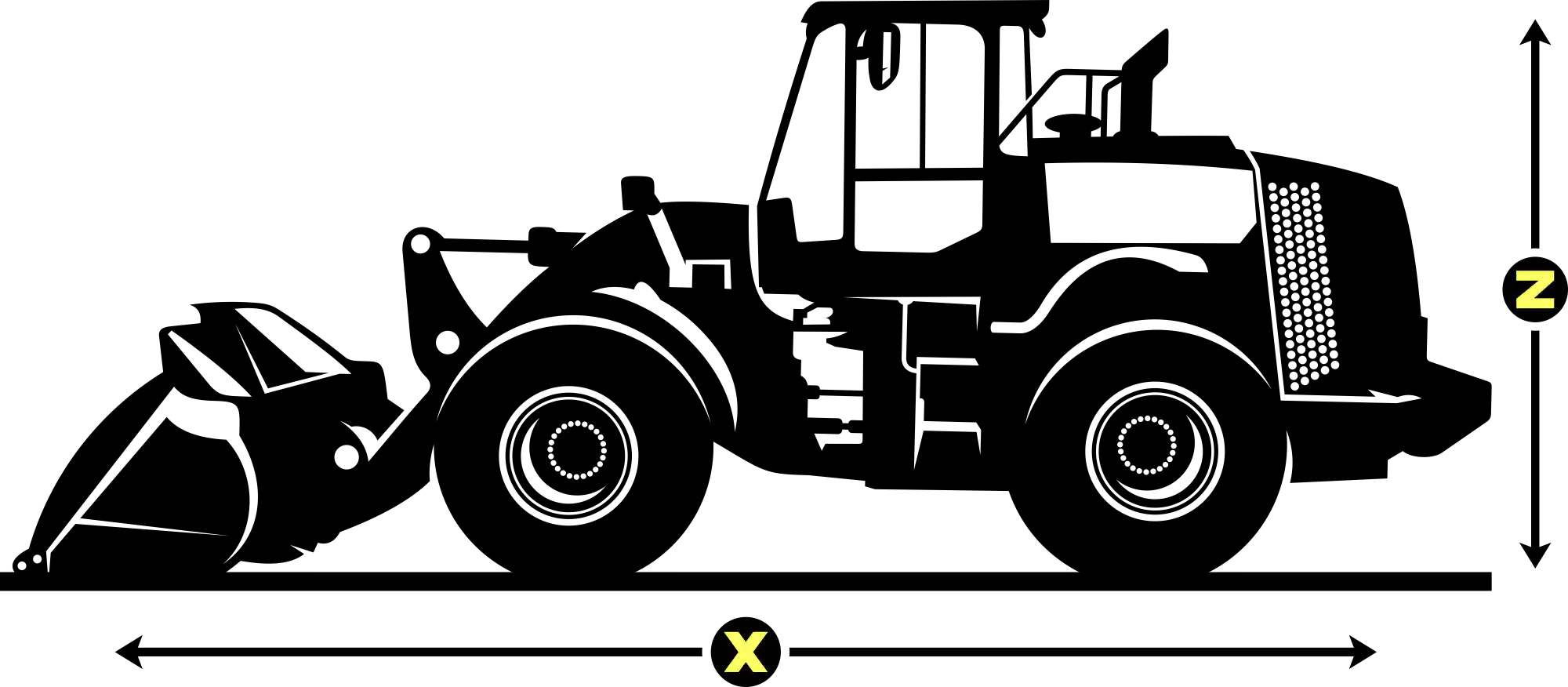 Example of equipment dimensions