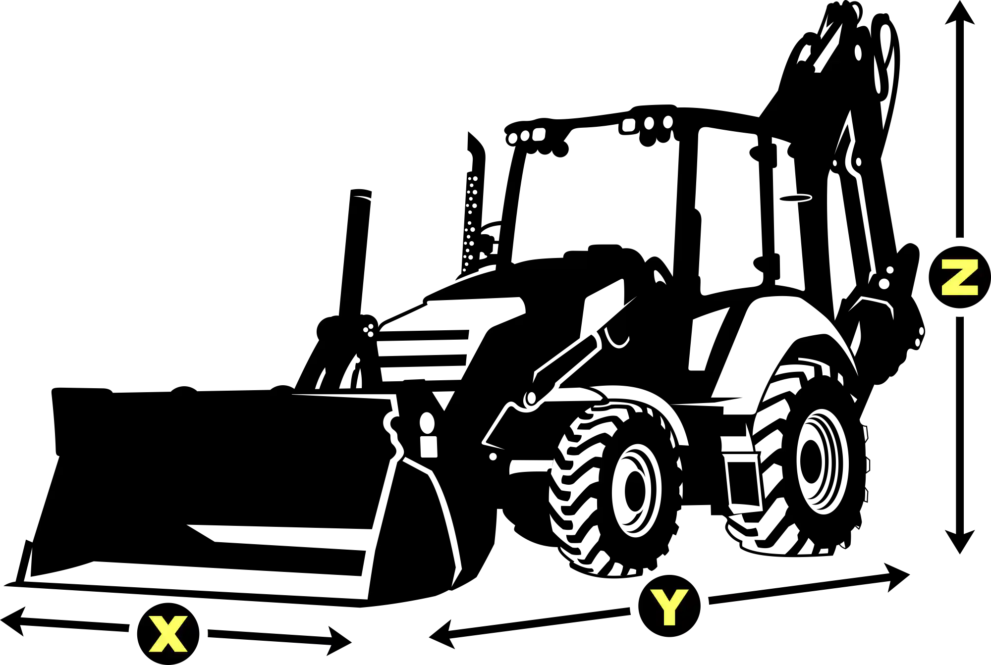 Example of equipment dimensions