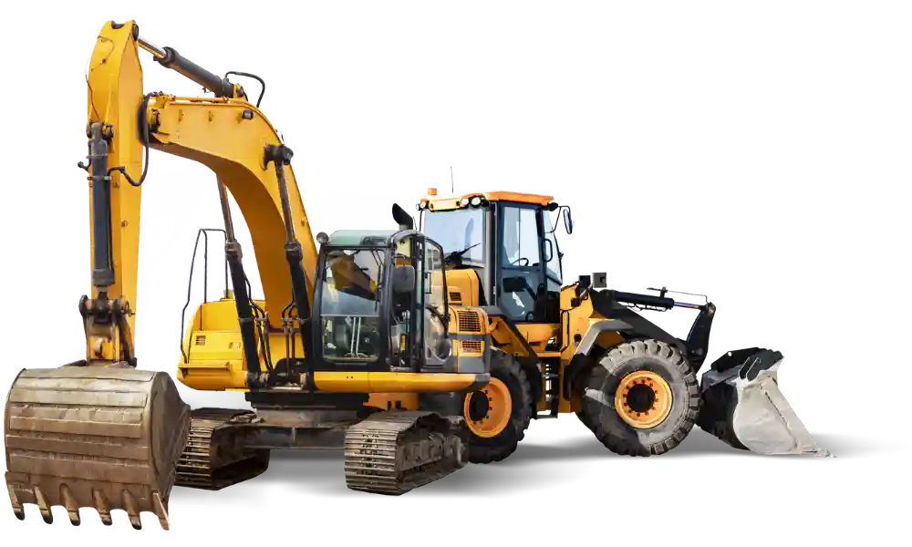 Excavator and loader construction machines