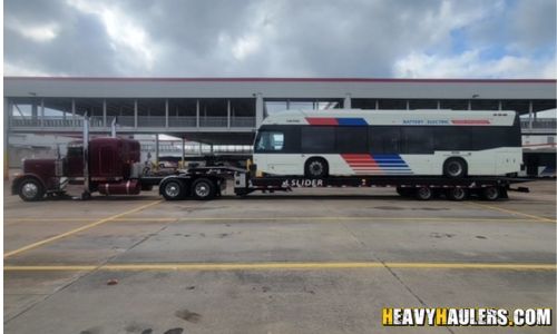 International transport of a nova electrib bus