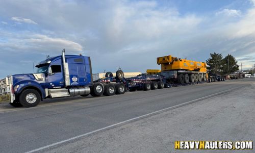 International transport of a liebherr-ltm1225