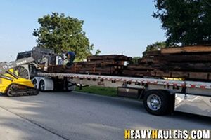 transporting lumber on a flatbed