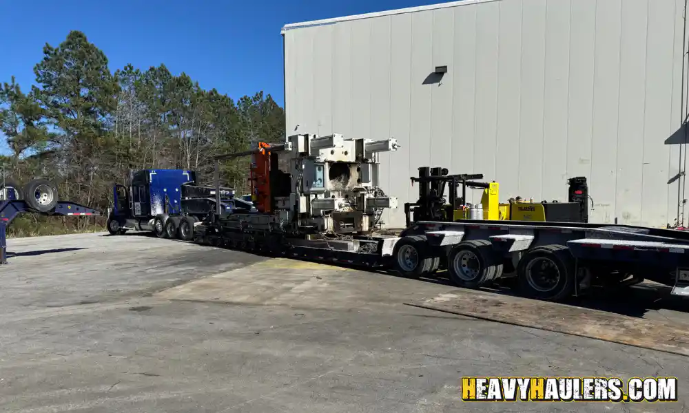 hauling an injection molding machine