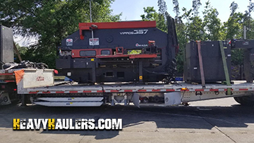 A turret press being transported