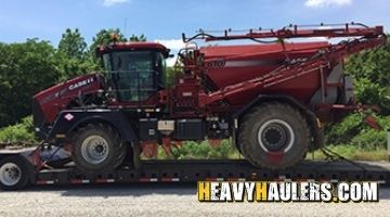 Transporting a CASE IH FLX4530.