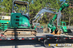 Transporting a John Deere 35G Excavator