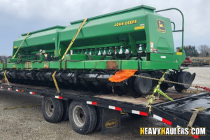 Shipping a John Deere grain drill.