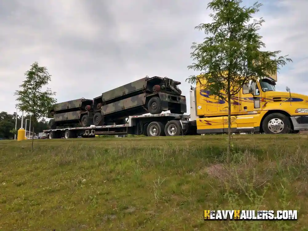 transporting military equipment