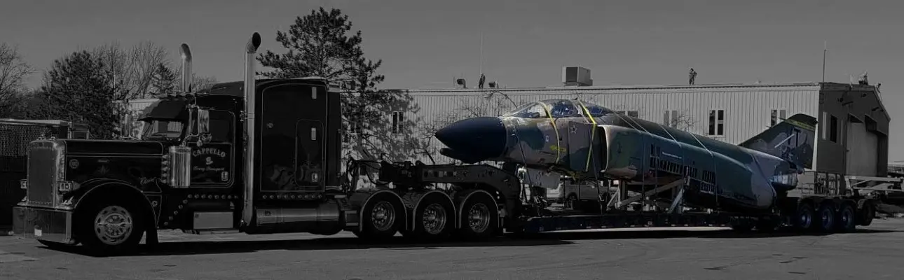 rigging a military jet