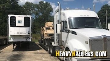 Transporting an Oshkosh M-ATV military vehicle to Arizona.