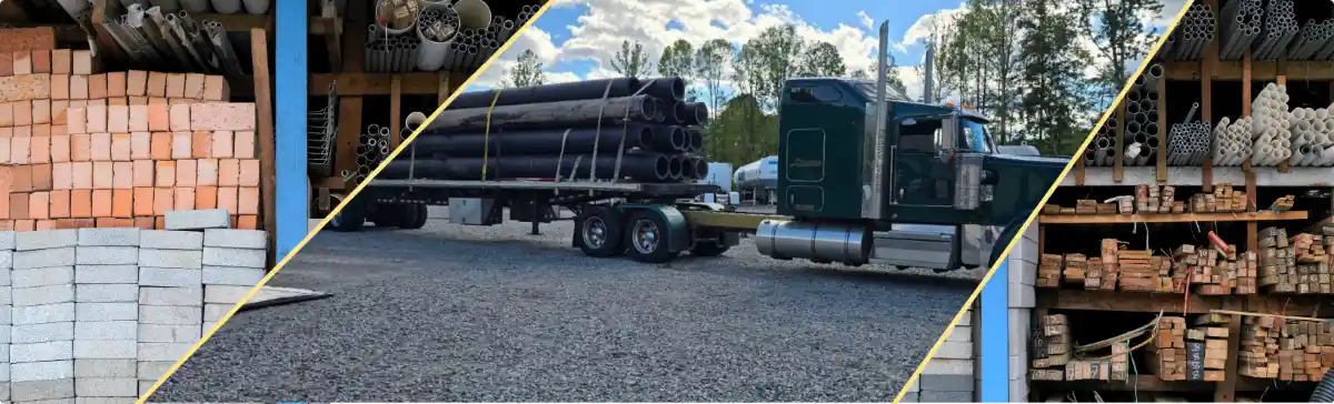 Materials being transported