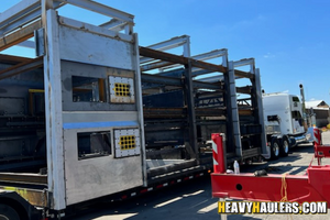Shipping an oven on a lowboy trailer