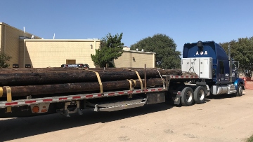 Transporting a 2003 Lenco BearCAT armored vehicle.