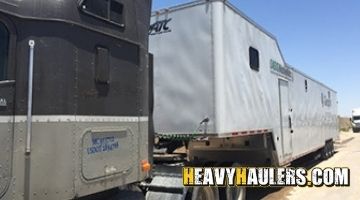 5th wheel trailer transported with power only services.