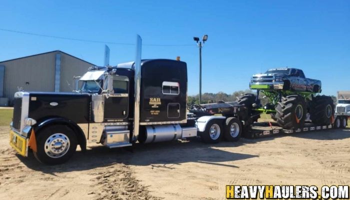 ball mill equipment transport on a trailerU