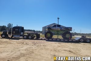 Transportation of a monster truck.