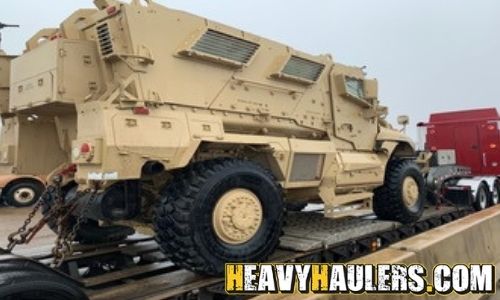 MRAP armored vehicle transport.