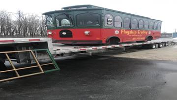 Shipping a 2003 trolley bus.