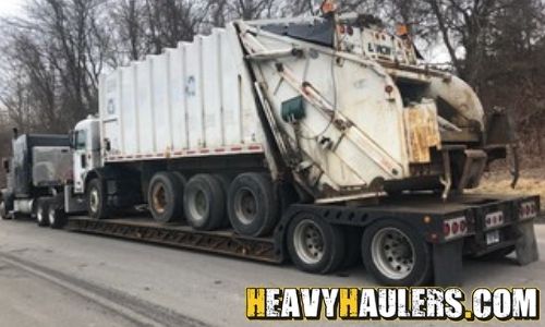 Shipping a Peterbilt garbage truck.