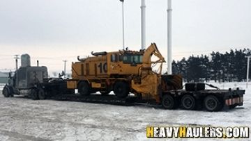 Oversize road blower haul.