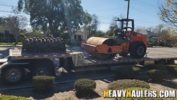 paving equipment shipping load