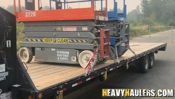 Hauling scissor lifts to Portland, Oregon.