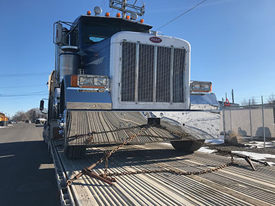 Mack Truck being shipped 