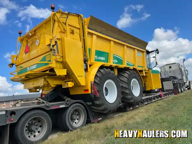 Transporting an OXBO spreader