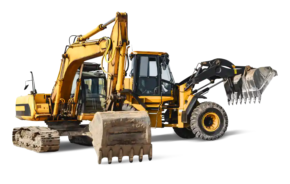 Excavator and loader