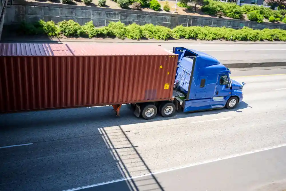 Container transport truck