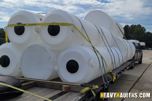 6 – 500 gallon and a 10 – 200 gallon vertical tanks transport.